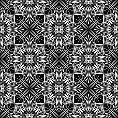 Ornamental mandala design abstract background. Seamless pattern