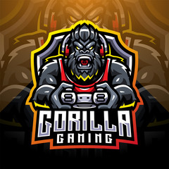 Gorilla gaming esport mascot logo © Visink.art