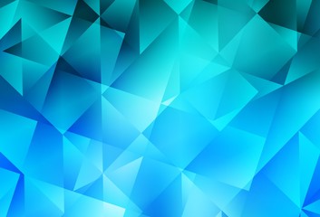 Obraz premium Light BLUE vector abstract polygonal pattern.