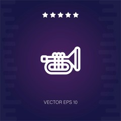 trumpet vector icon modern illustration