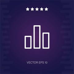 bar chart vector icon modern illustration