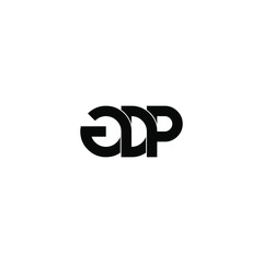 gdp letter original monogram logo design