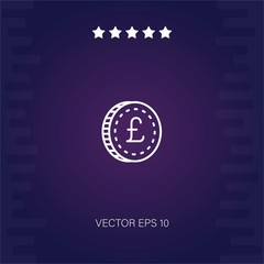 coin vector icon modern illustration