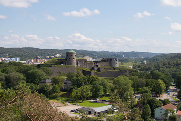 Fototapeta premium Bohus Fortress in a sunny day, Kungalv, Bohuslan, Sweden.