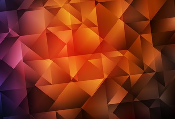 Fototapeta premium Dark Red vector abstract mosaic pattern.