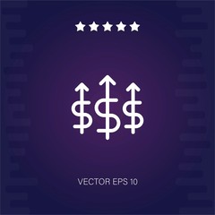 dollar symbol vector icon modern illustration