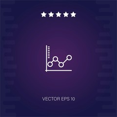 Naklejka premium graph vector icon modern illustration