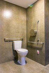 Banheiro adaptado para deficiente fisico com dificuldade de locomoção 