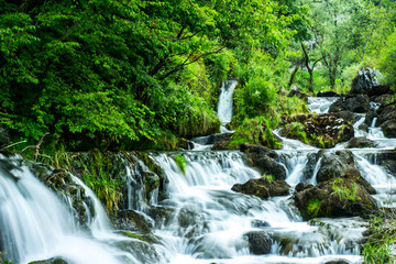 Fototapeta na wymiar Waterfall in Bosina and Herzegovina called Slapovi