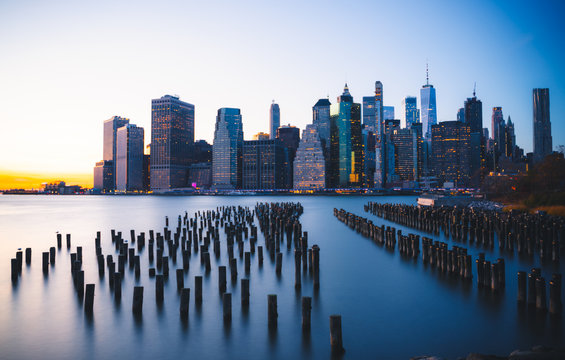 new york city skyline buildings cityscape panorama sunset manhattan usa © Alberto GV PHOTOGRAP