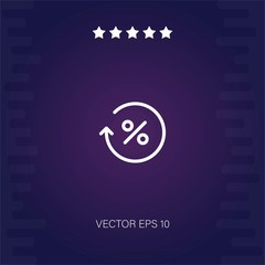 percentage vector icon modern illustration