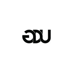 gdu letter original monogram logo design