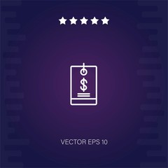 price tag vector icon modern illustration