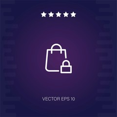 shopping bag vector icon modern illustration