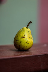 
Pear in the middle of the photo