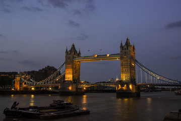 Tower Bridge at dusk, London