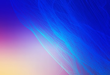 Light Pink, Blue vector glossy abstract backdrop.