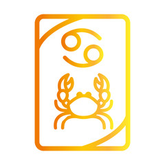 zodiac cancer esoteric tarot prediction card gradient style icon