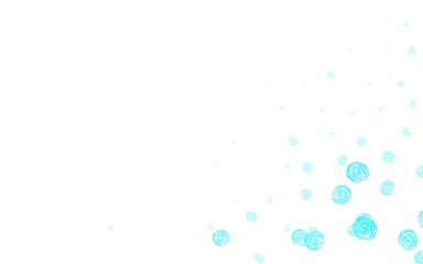 Light Blue, Green vector doodle background with roses.