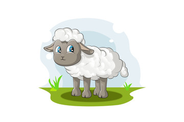 sheep cute and funny cartoon animals