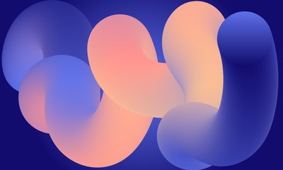 3D illustration blend blue, pink, yellow gradient. Suitable for your banner, web, flyer, brochure design template background