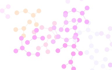 Light Pink, Yellow vector backdrop with artificial intelligence data.