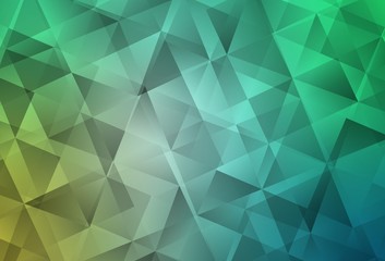 Obraz premium Light Green vector low poly layout.