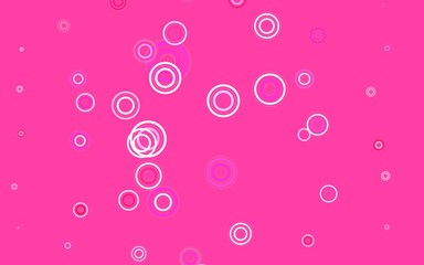Light Purple, Pink vector template with circles.