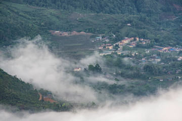 Y Ty town in LaoCai, VietNam.