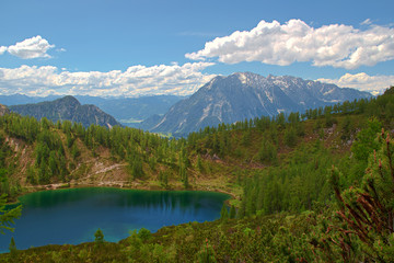 Obraz na płótnie Canvas lake in the mountains, Tauplitzalm Austria