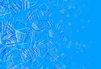 Light Blue, Yellow vector background with polygonal style with circles.