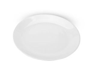 white plate isolated on white background