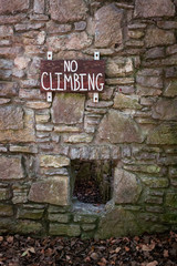 Fototapeta premium No Climbing