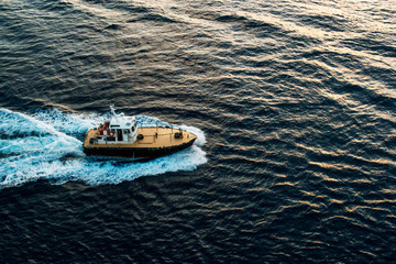 Tugboat at Sea