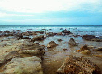 Fototapeta na wymiar rocks and beach