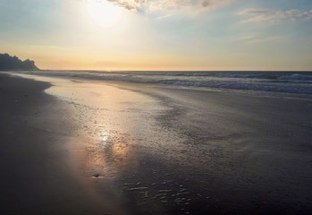 sunset on mancora beach