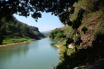 clean and beautiful oyo river in Imogiri Bantul