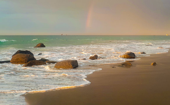rainbow on mancora beach