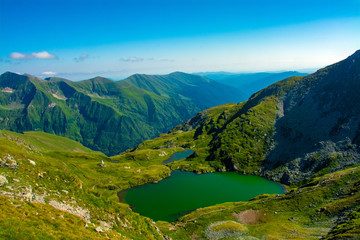 Fototapeta na wymiar landscape with Fagaras mountains in summer