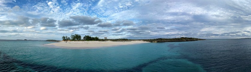 panorama of the an island in the bahamas