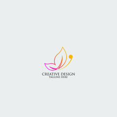 beauty logo, butterfly