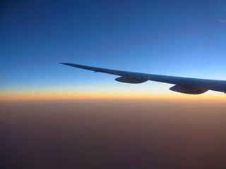 Beautiful sky and Daichi who met by air travel