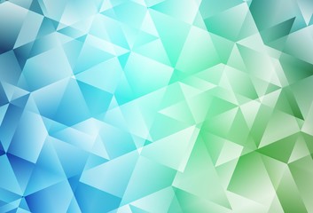 Obraz premium Light Blue, Green vector abstract mosaic background.