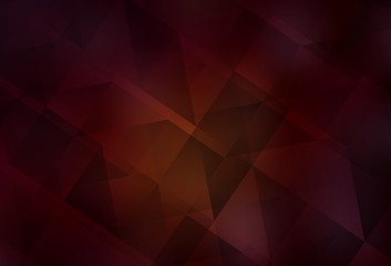Dark Red vector abstract polygonal template.