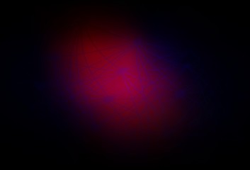 Dark Pink, Red vector background with forms of artificial intelligence.