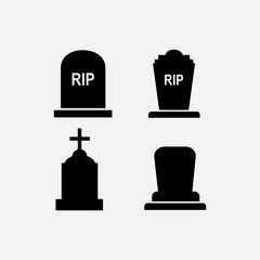 Grave flat symbol