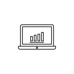 Laptop outline icon logo