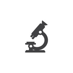 microscope side view icon logo
