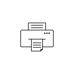 Fototapeta premium Printer outline icon logo