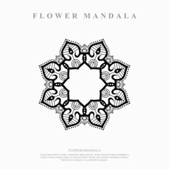 Flower Mandala. Vintage decorative elements. Oriental pattern, vector illustration.